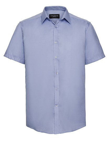 Russell Collection - Men´s Short Sleeve Tailored Herringbone Shirt