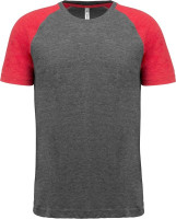 Grau Heather / Sporty Rot Heather