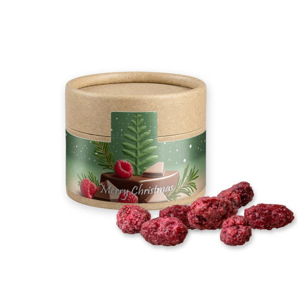 Gebrannte Mandeln Himbeere, ca. 40g, Biologisch abbaubare Eco Pappdose Mini