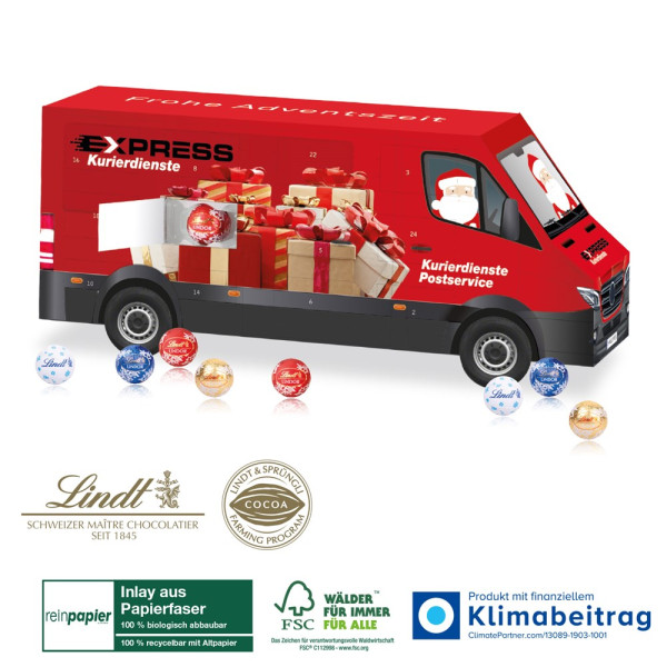 3D Adventskalender Lindt „Transporter“ Organic