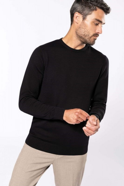 Kariban Herren Pullover Rundhals