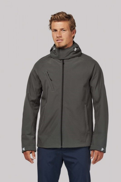 Kariban Herren Softshell-Jacke mit Abnehmbare Kapuze