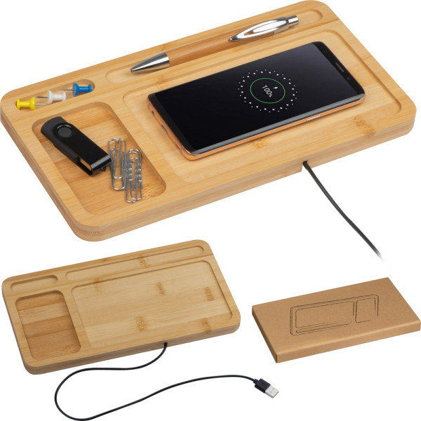 Deskorganizer mit integriertem Wireless Charger