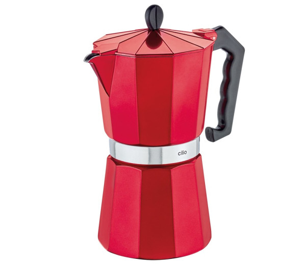 Cilio Espressokocher CLASSICO, 9 Tassen, candy red