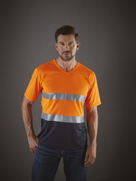 Yoko Hi-Vis Top Cool T-shirt V-Ausschnitt