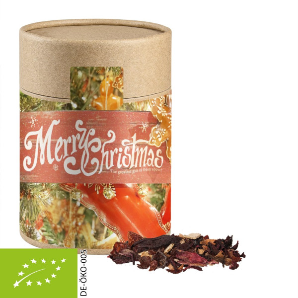 Bio Weihnachts Früchtetee, ca. 140g, Biologisch abbaubare Eco Pappdose Maxi