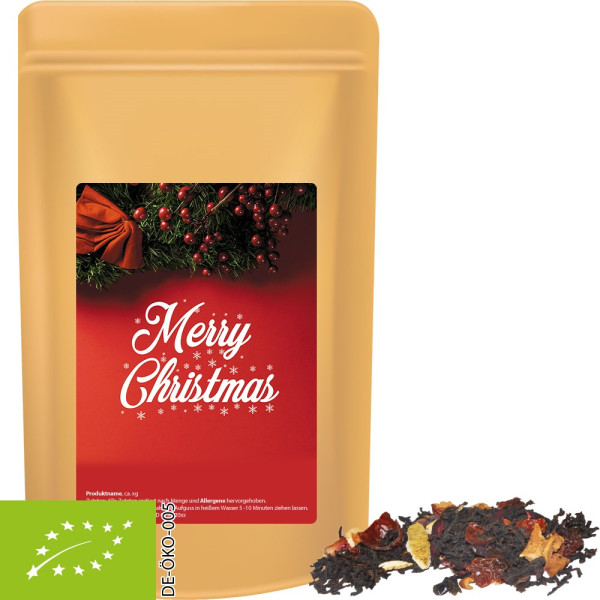 Bio Weihnachts Schwarztee, ca. 55g, Standbeutel Midi