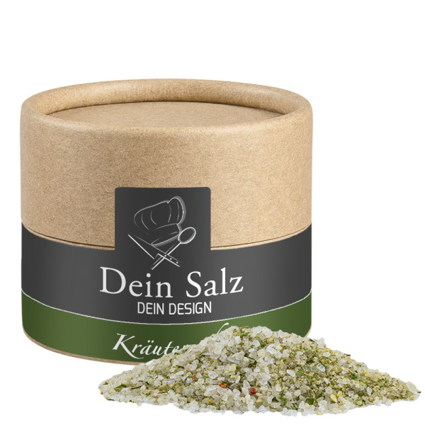 Kräutersalz, ca. 55g, Biologisch abbaubare Eco Pappdose Mini