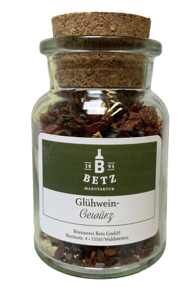 Gewürzglas mit Korken Glühweingewürz, 50g