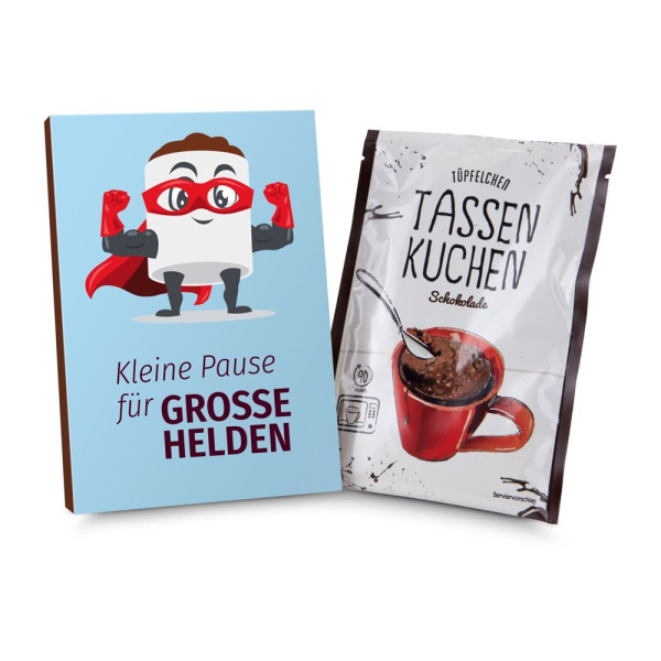 Tassenkuchen Schokolade 70 g, Pause für große Pflegehelden