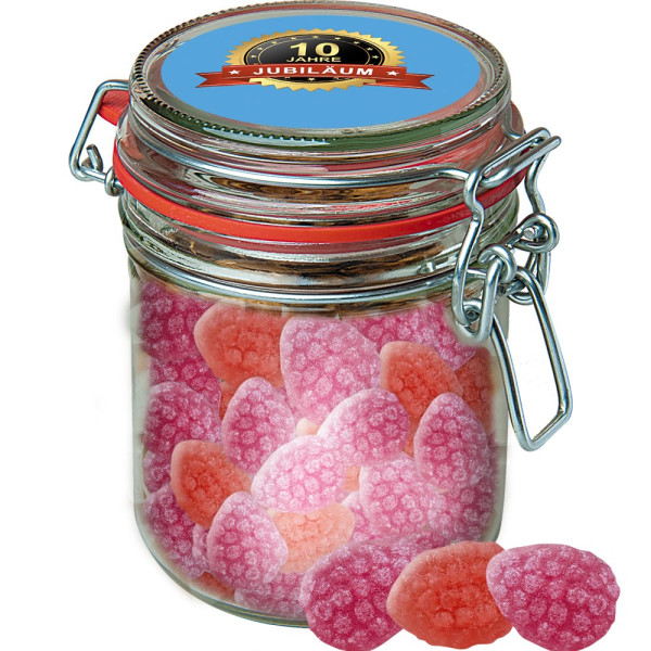 Erdbeer Chili Bonbons, ca. 200g, Bonbonglas Maxi