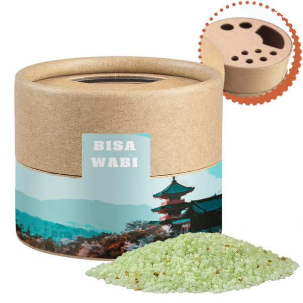 Wasabisalz, ca. 50g, Biologisch abbaubarer Eco Pappstreuer Mini