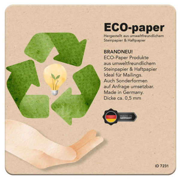 ECO-paper, Untersetzer 100 mm rund, ca. 0,5 mm dick