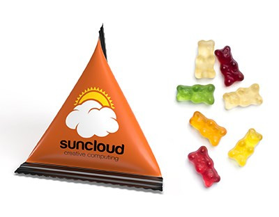 Mini Tetraeder Fruchtgummi