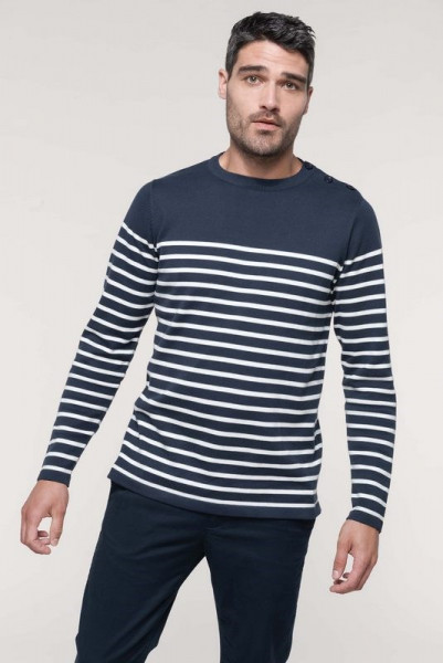 Kariban Herrenpullover im Marine-Stil