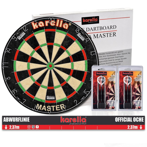 Dartboard Karella Master im Set