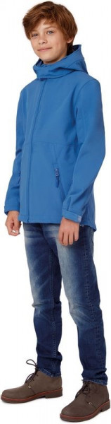 B&C Kinder Softshell-Kapuzenjacke