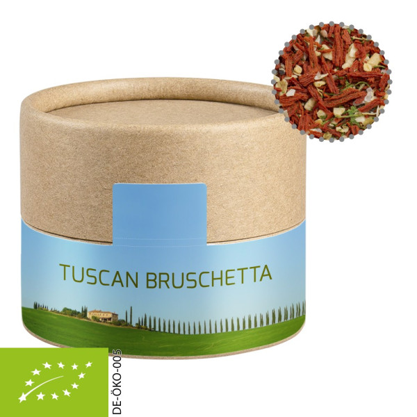 Bio Gewürzmischung Toskanische Bruchetta, ca. 28g, Biologisch abbaubare Eco Pappdose Mini