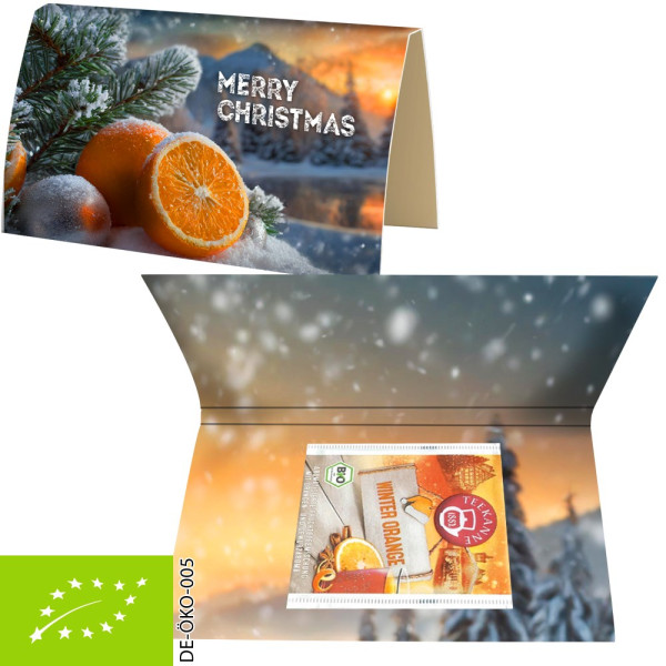 Bio Beuteltee Winter Orange, 2,25g, Werbekarte gefaltet