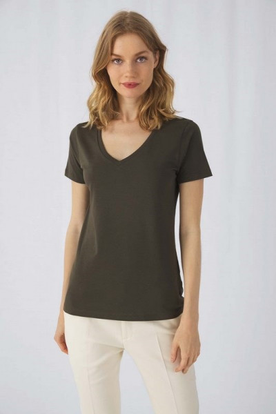 B&C Ladies' Organic Inspire Cotton V-neck T-shirt