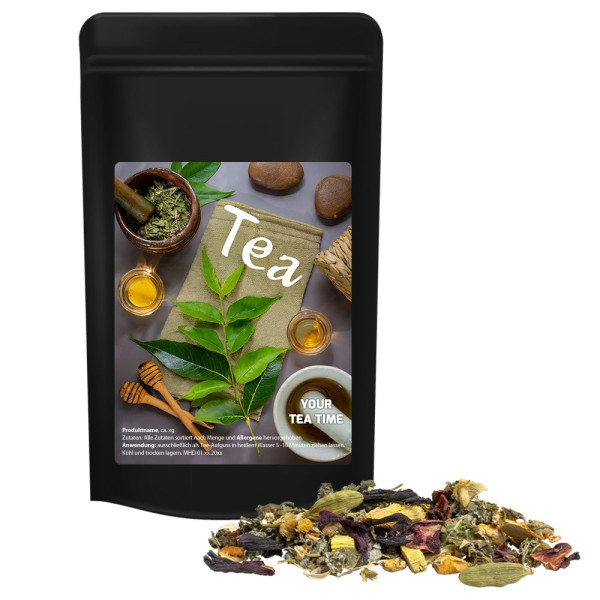 Ayurveda Relax-Tee, ca. 50g, Standbeutel Midi schwarz