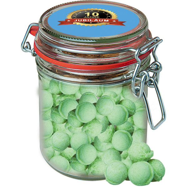 Waldmeister-Brause Bonbons, ca. 200g, Bonbonglas Maxi