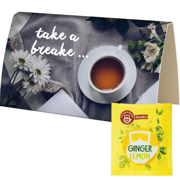 Beuteltee Ginger Lemon, ca. 1,8g, Werbekarte gefaltet