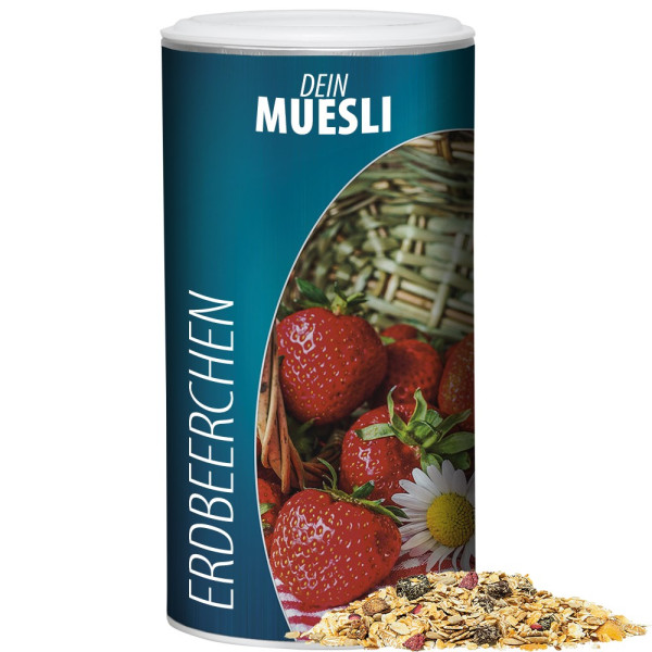 Müsli Erdbeerchen, ca. 150g, Pappdose Medium