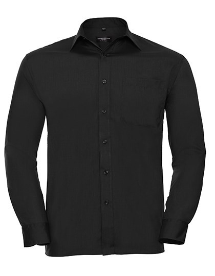 Russell Collection - Men´s Long Sleeve Classic Polycotton Poplin Shirt