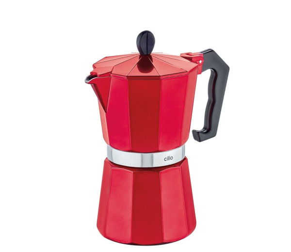 Cilio Espressokocher CLASSICO, 6 Tassen, candy red