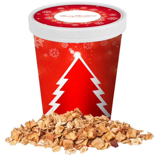 Crunchy Weihnachtsmüsli Apfel-Zimt, ca. 60g, Snackbecher Maxi