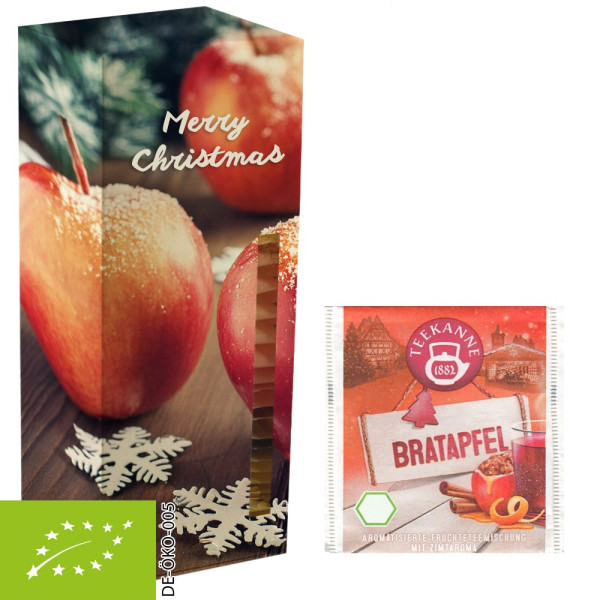 Bio Beuteltee Bratapfel, 24 Stück, 54g, Faltschachtel Teetower