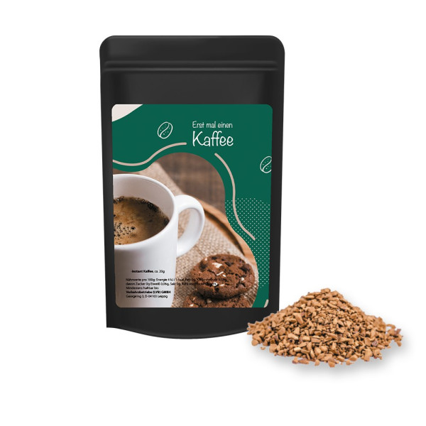 Instant Kaffee, ca. 20g, Standbeutel Mini schwarz