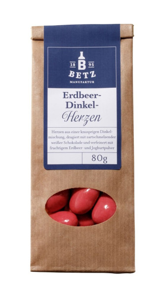 Erdbeer-Dinkel-Herzen 80g