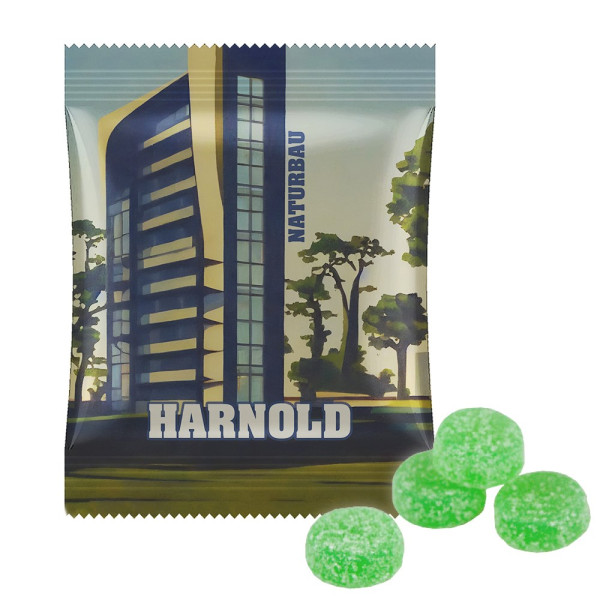 Eukalyptus Menthol Fruchtgummi ohne Gelatine, ca. 15g, Midi-Tüte