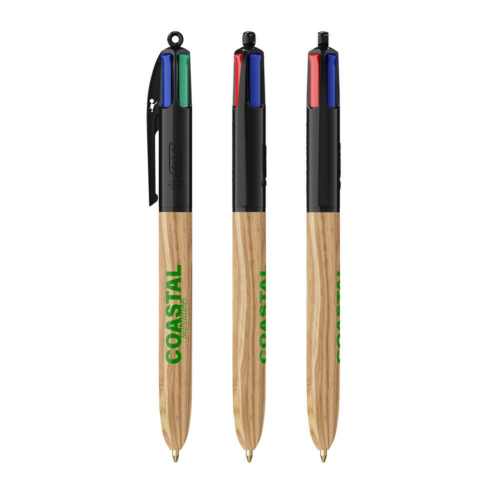 BIC® 4 Colours Wood Style