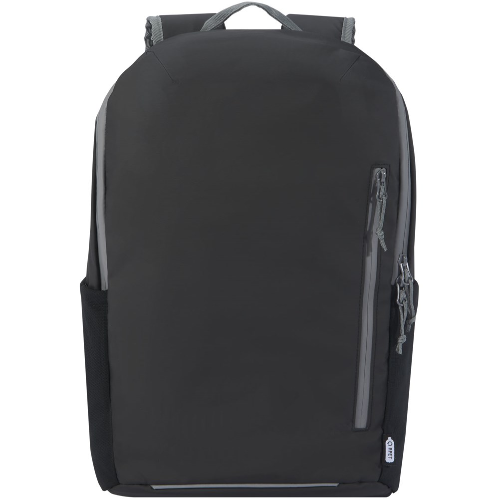 Aqua wasserabweisender 15" Laptop-Rucksack aus GRS Recyclingmaterial 21 L